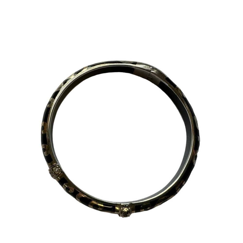 Angelique de Paris Veranda Black Resin Sterling Silver Bracelet With CZ - Picture 4 of 10